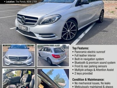 2013 Mercedes-Benz B200 B250 Petrol Automatic